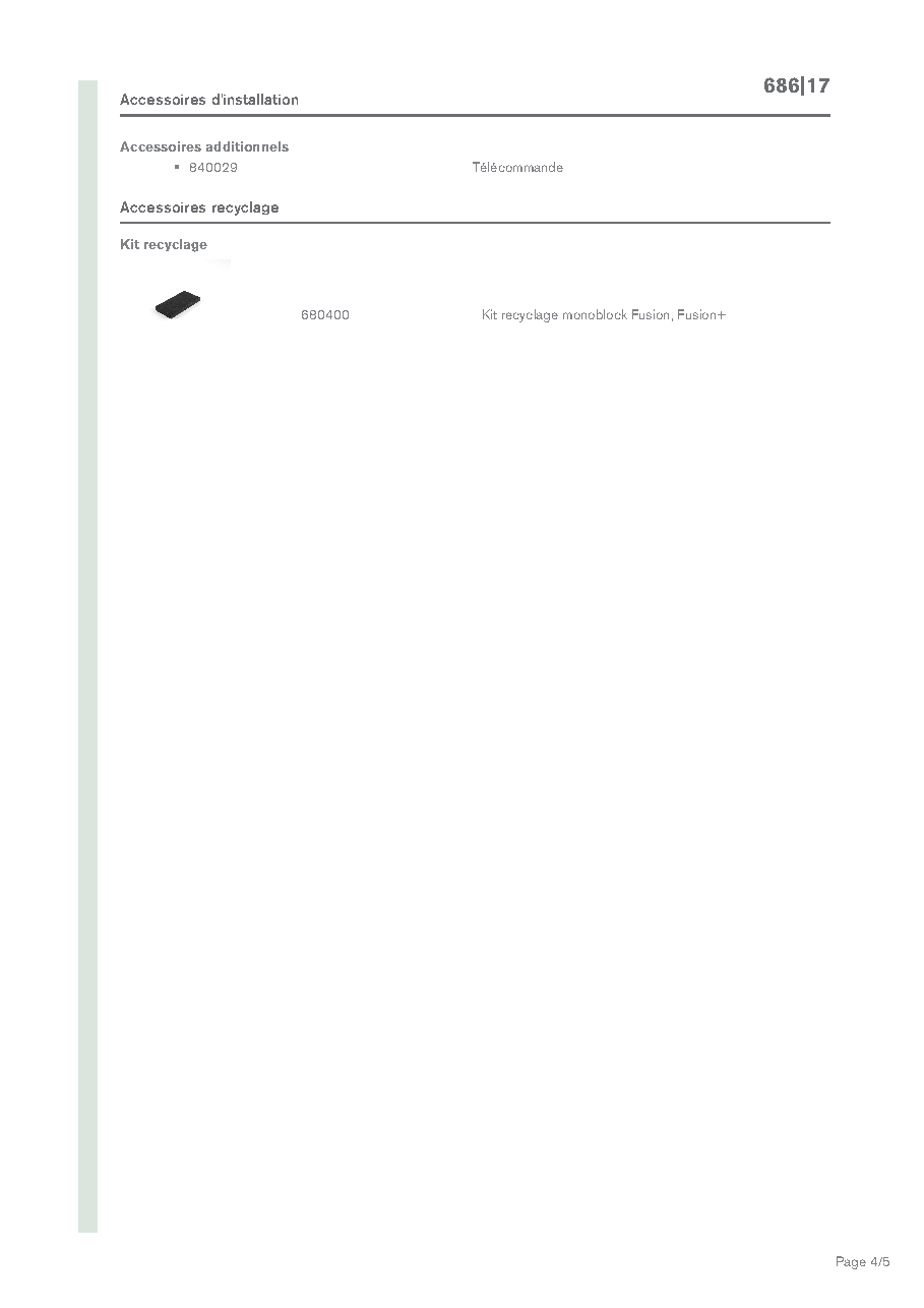 Fiche technique fournisseur