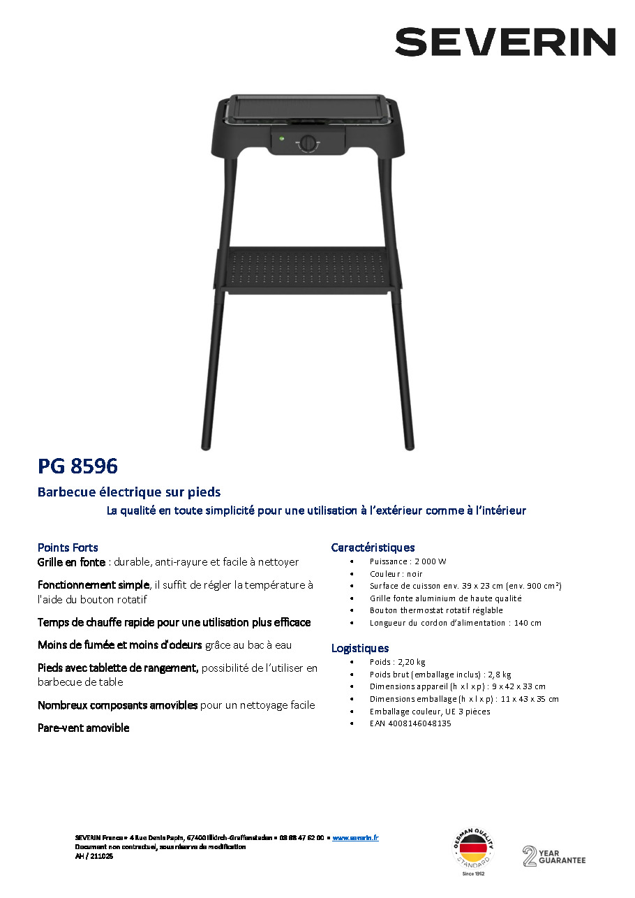 Fiche technique fournisseur