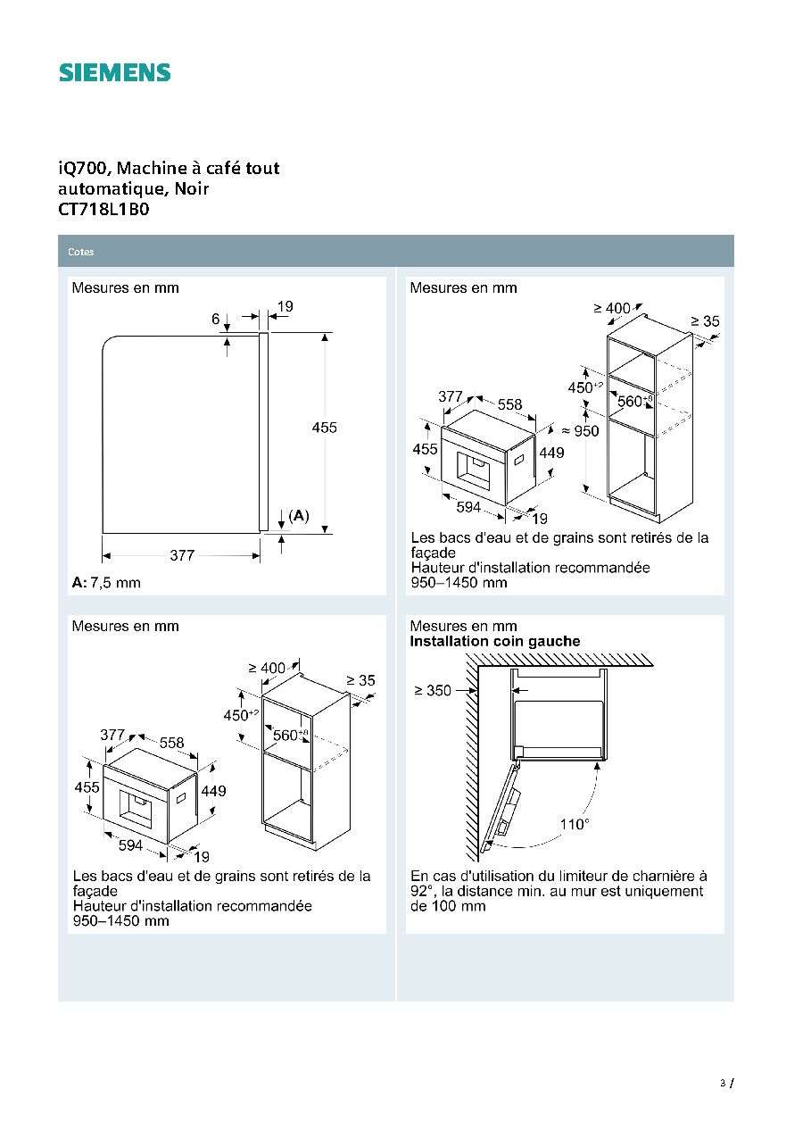 Fiche technique fournisseur