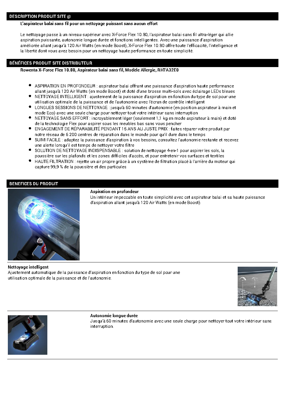 Fiche technique fournisseur