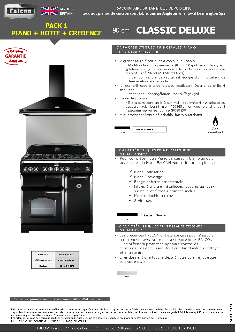 Fiche technique fournisseur
