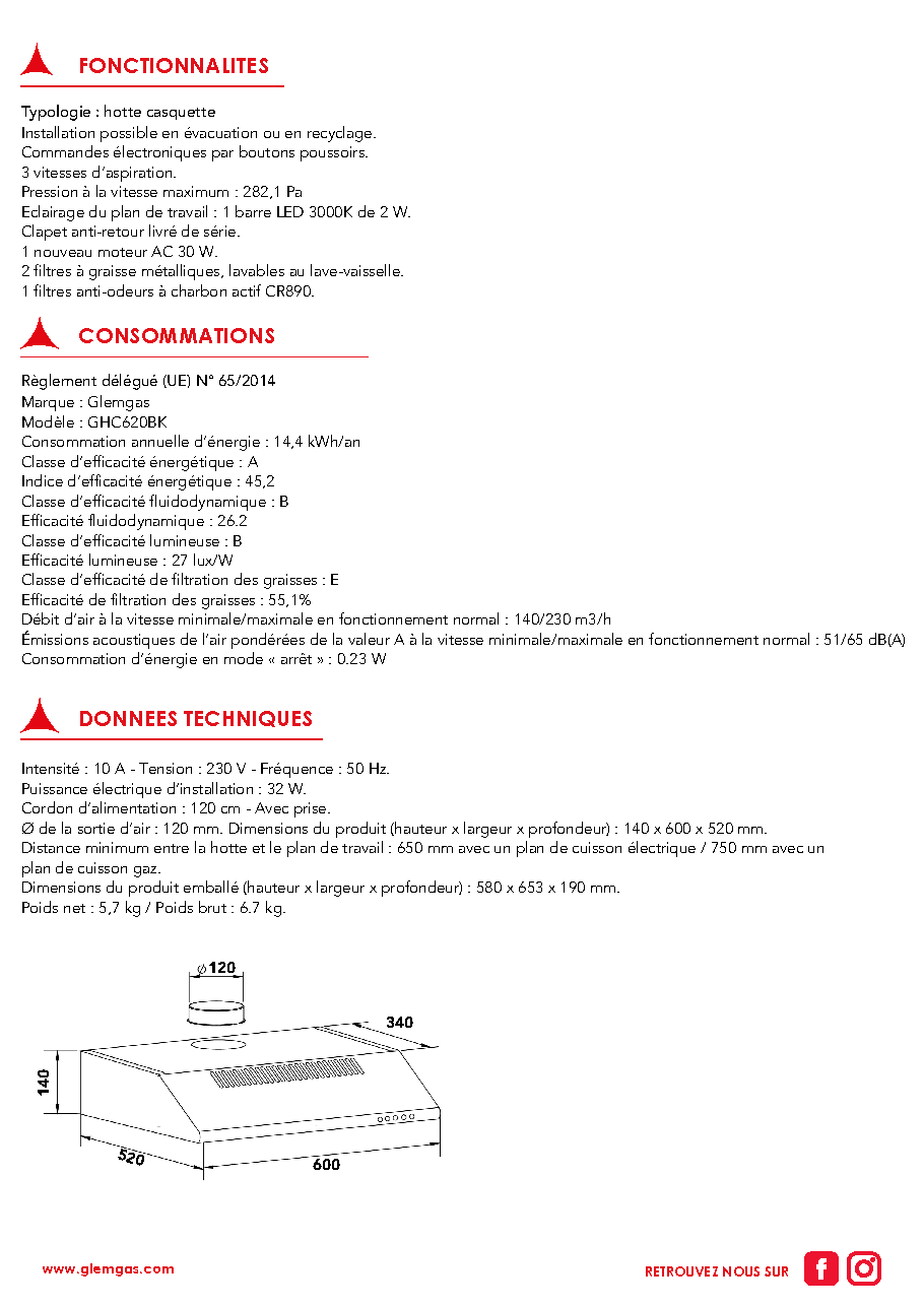 Fiche technique fournisseur