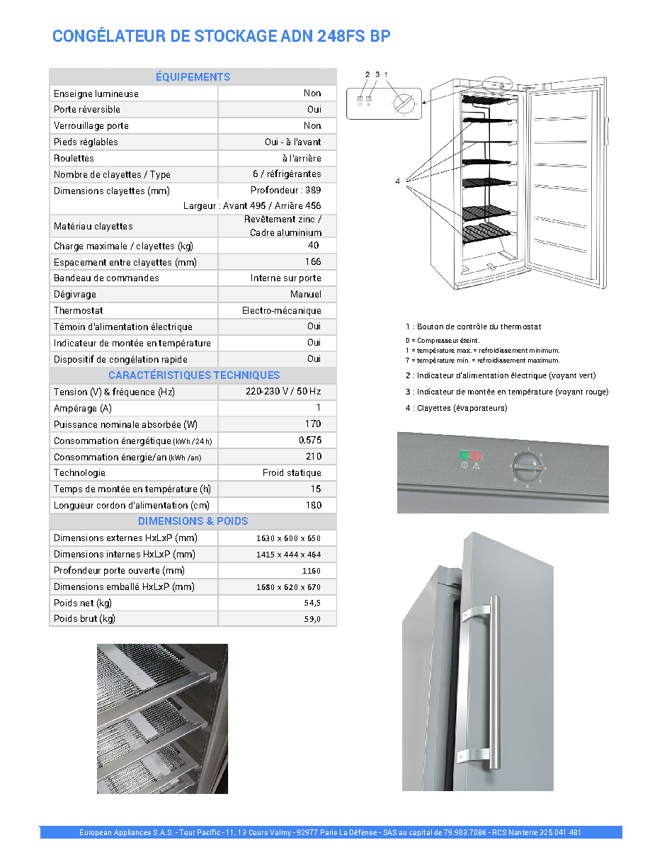 Fiche technique fournisseur