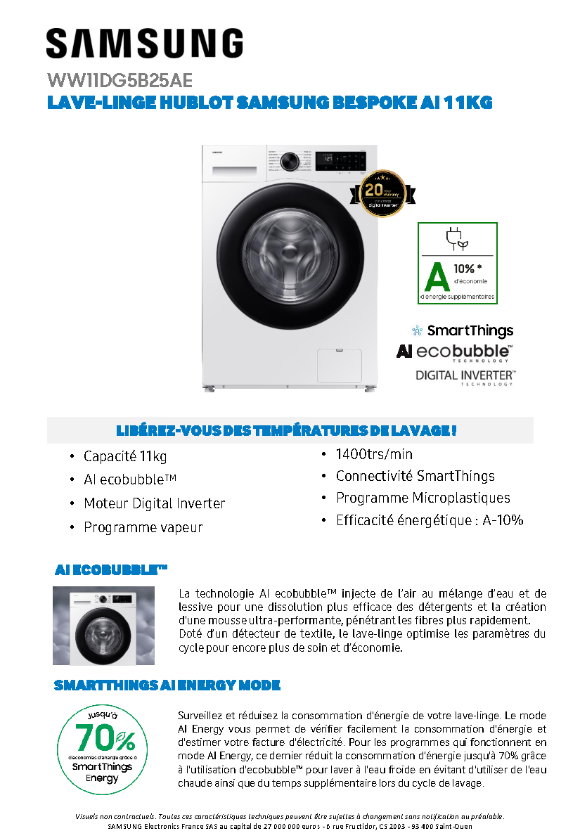 Fiche technique fournisseur