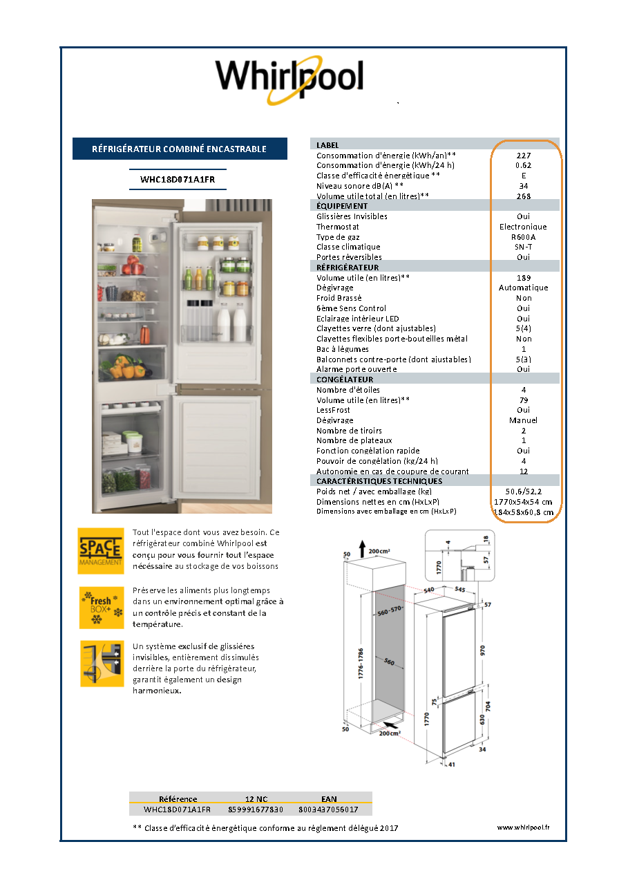 Fiche technique fournisseur