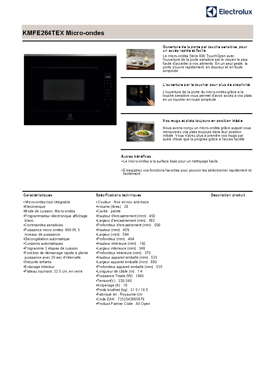 Fiche technique fournisseur