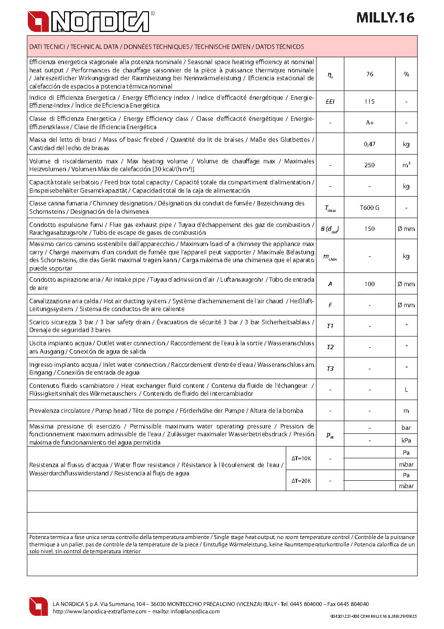 Fiche technique fournisseur