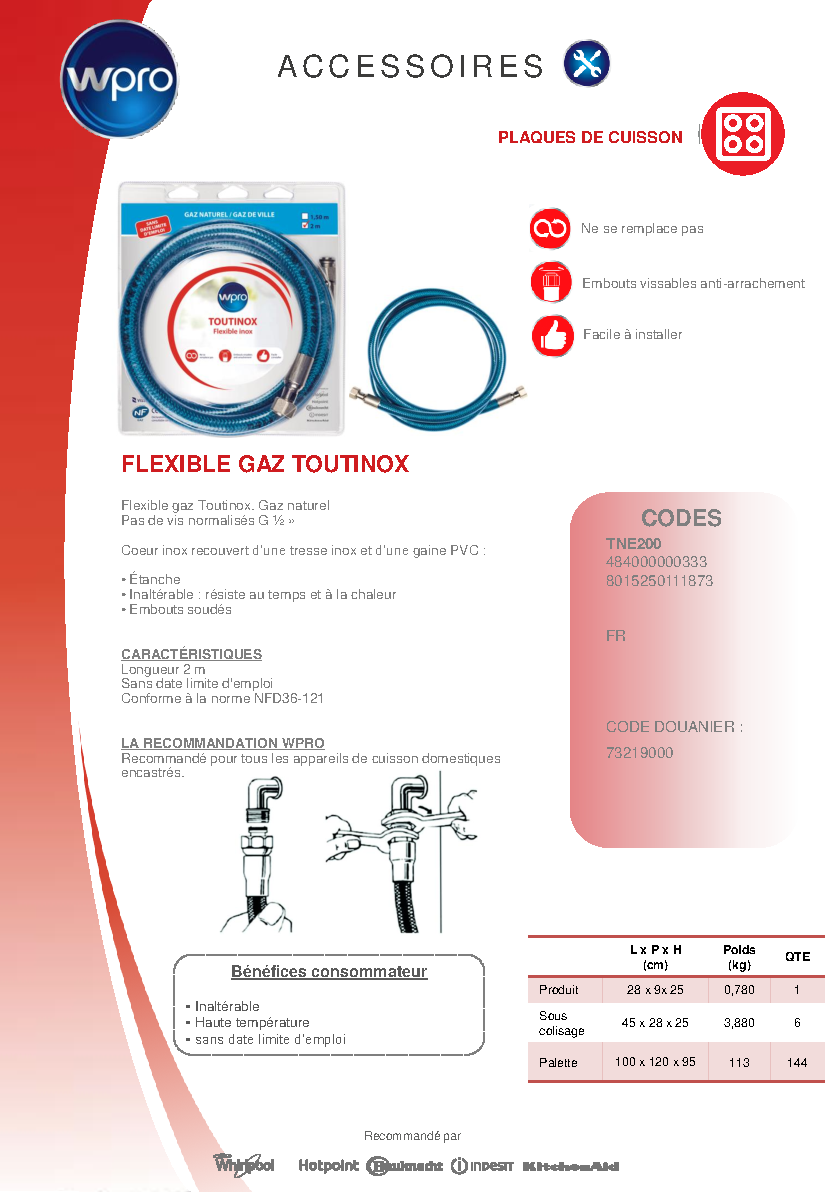 Fiche technique fournisseur