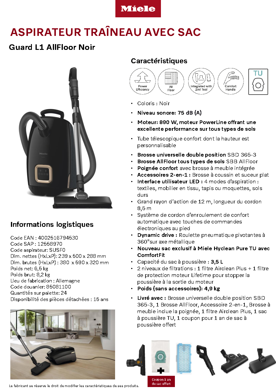 Fiche technique fournisseur