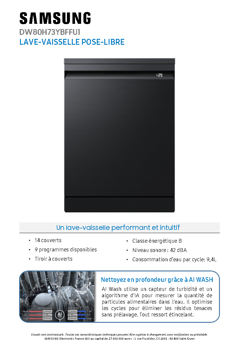 Fiche technique fournisseur