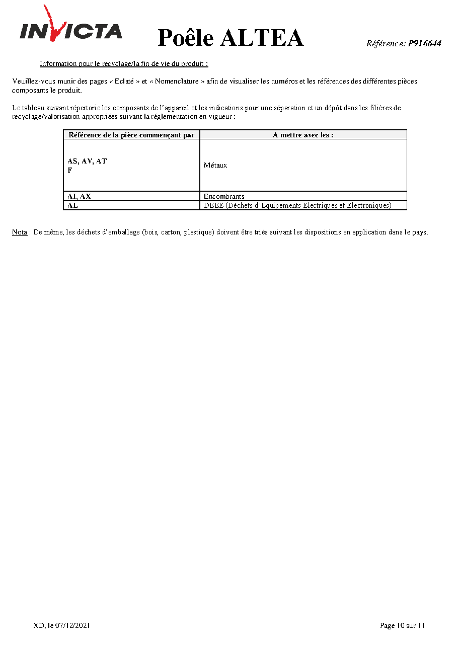 Fiche technique fournisseur