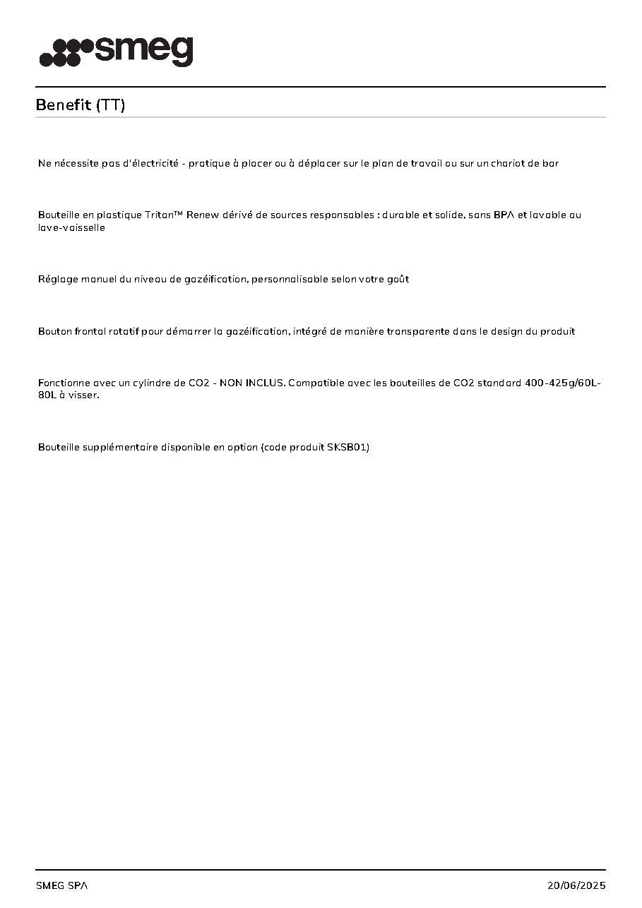 Fiche technique fournisseur