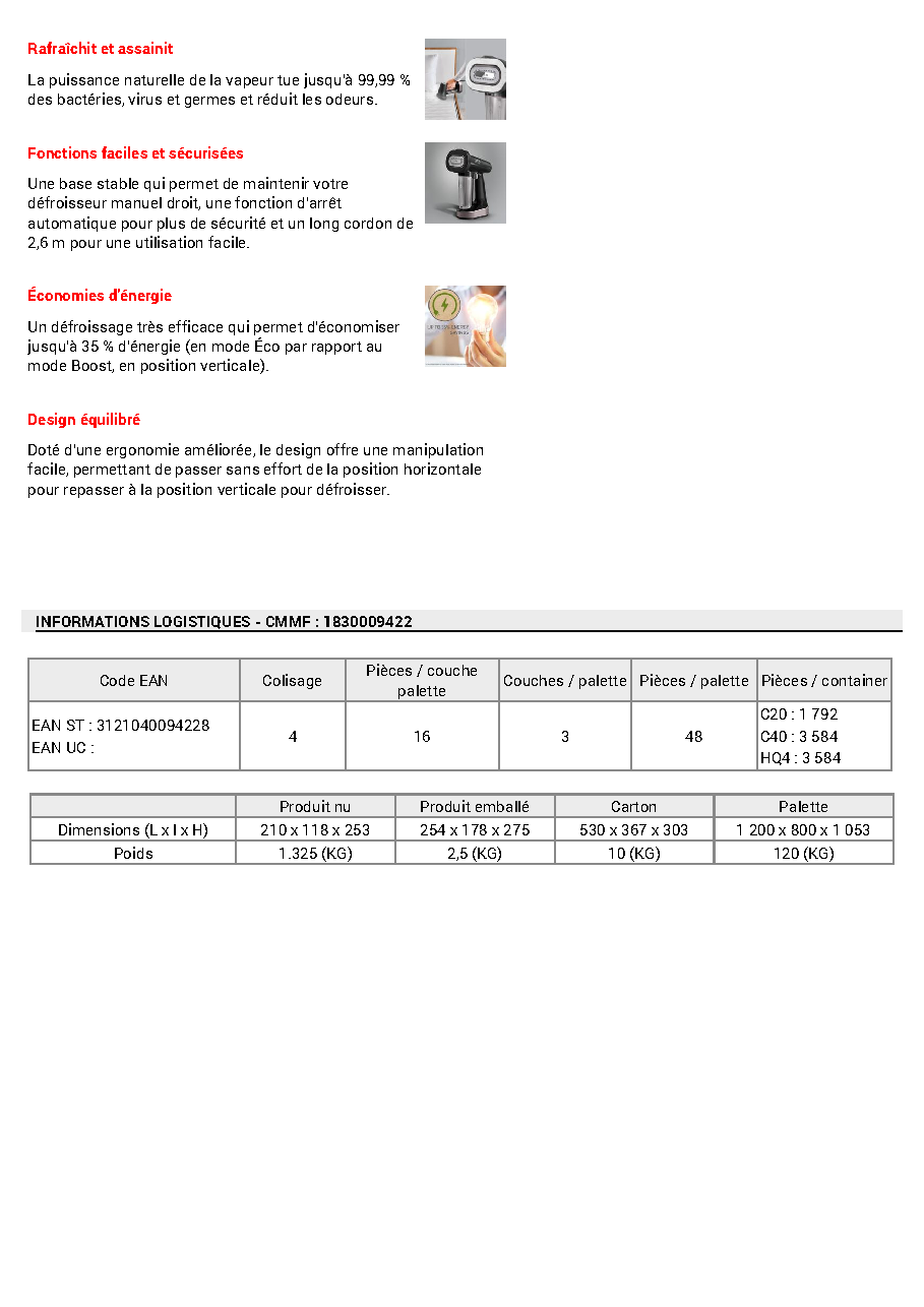 Fiche technique fournisseur
