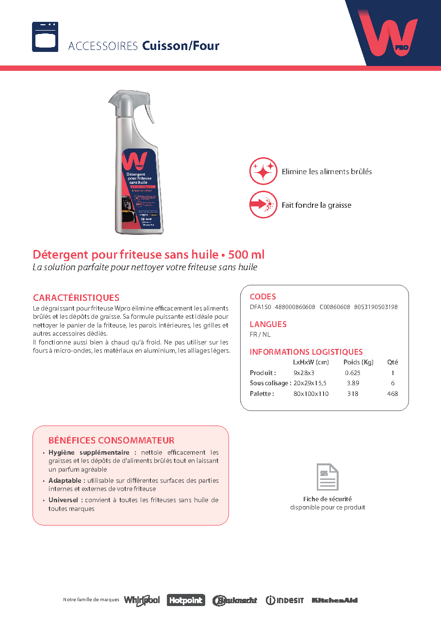 Fiche technique fournisseur