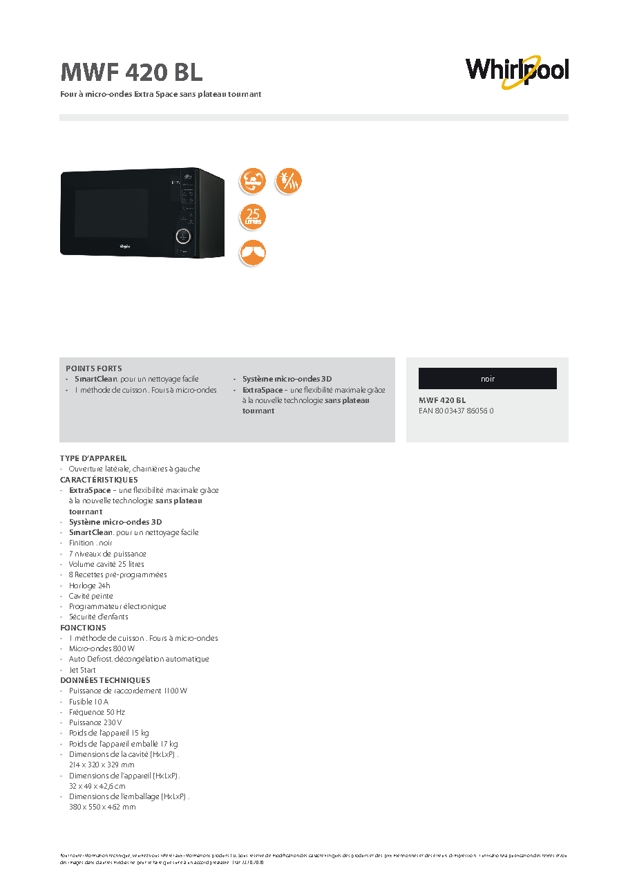 Fiche technique fournisseur