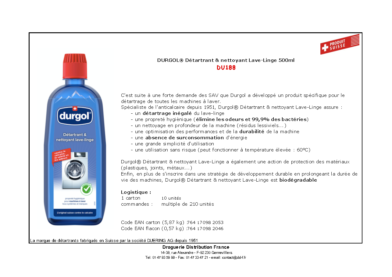 Fiche technique fournisseur