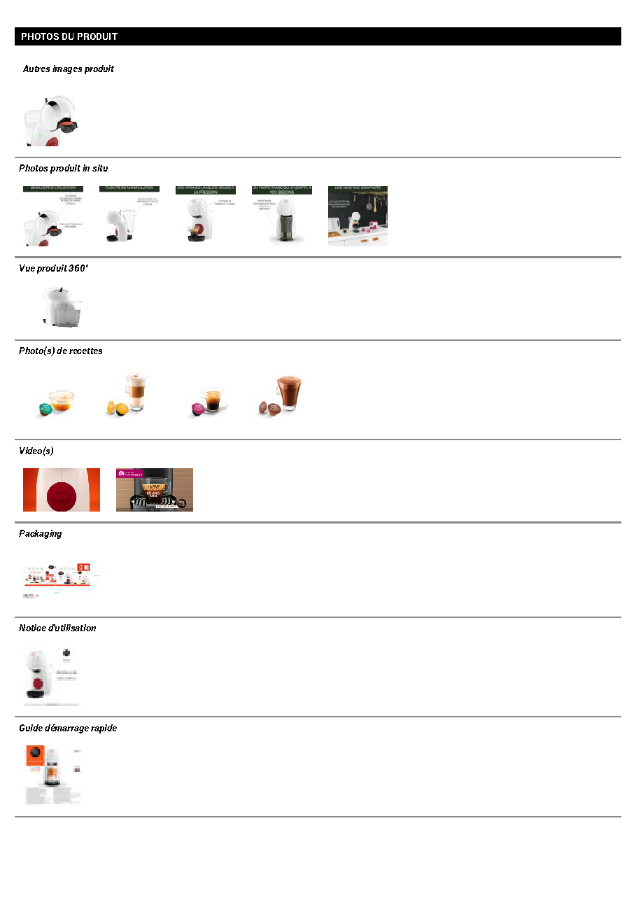 Fiche technique fournisseur