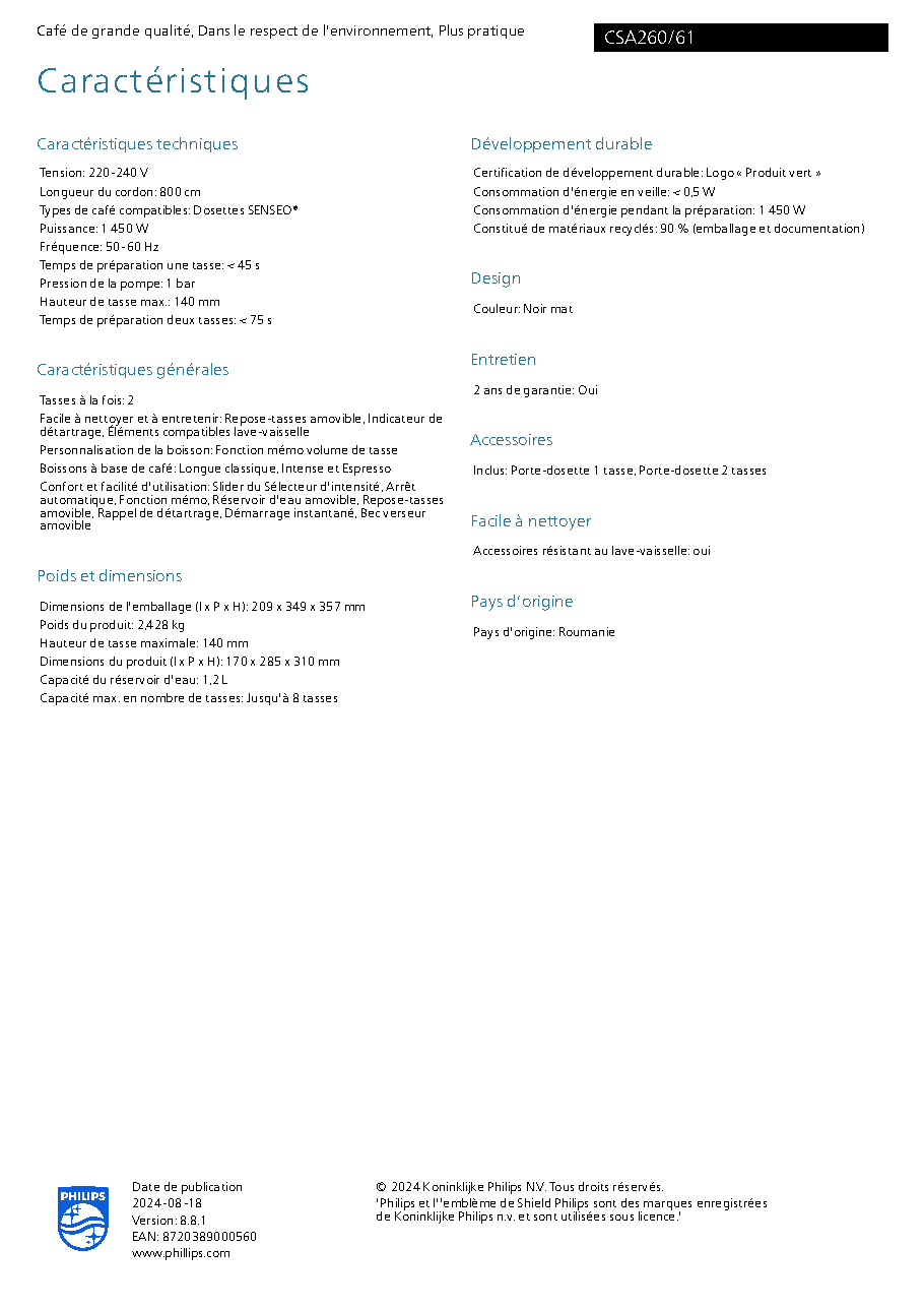 Fiche technique fournisseur
