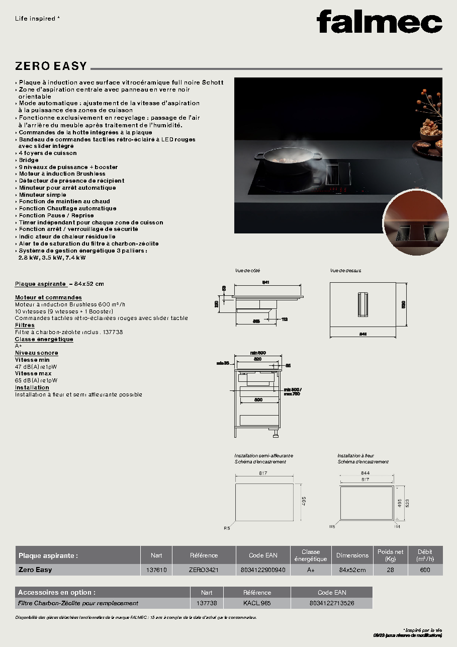 Fiche technique fournisseur