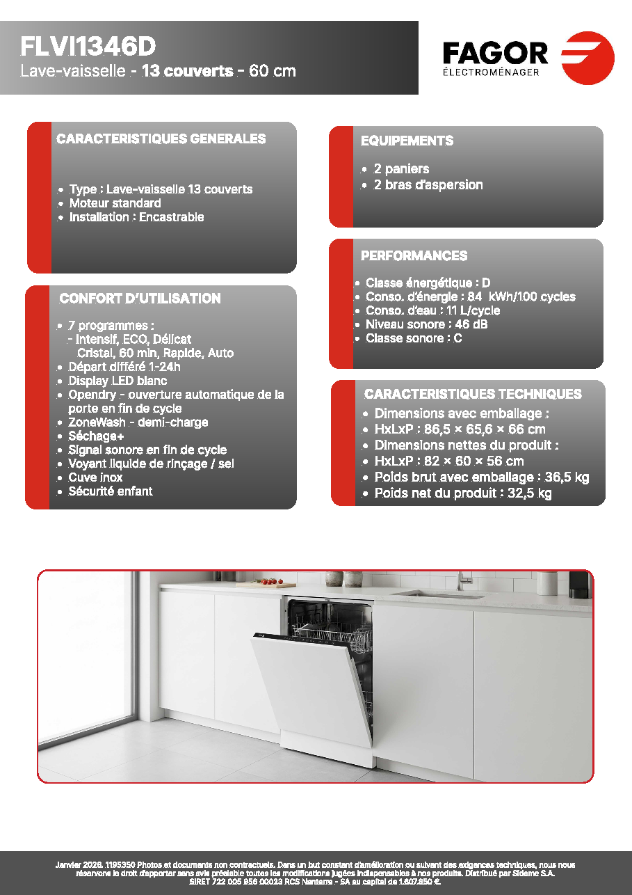 Fiche technique fournisseur