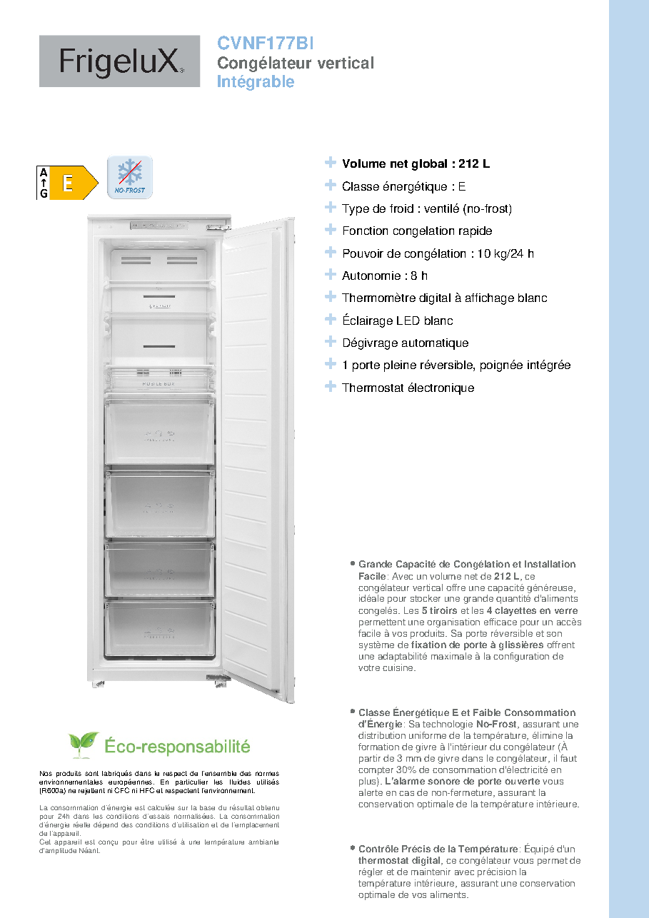 Fiche technique fournisseur