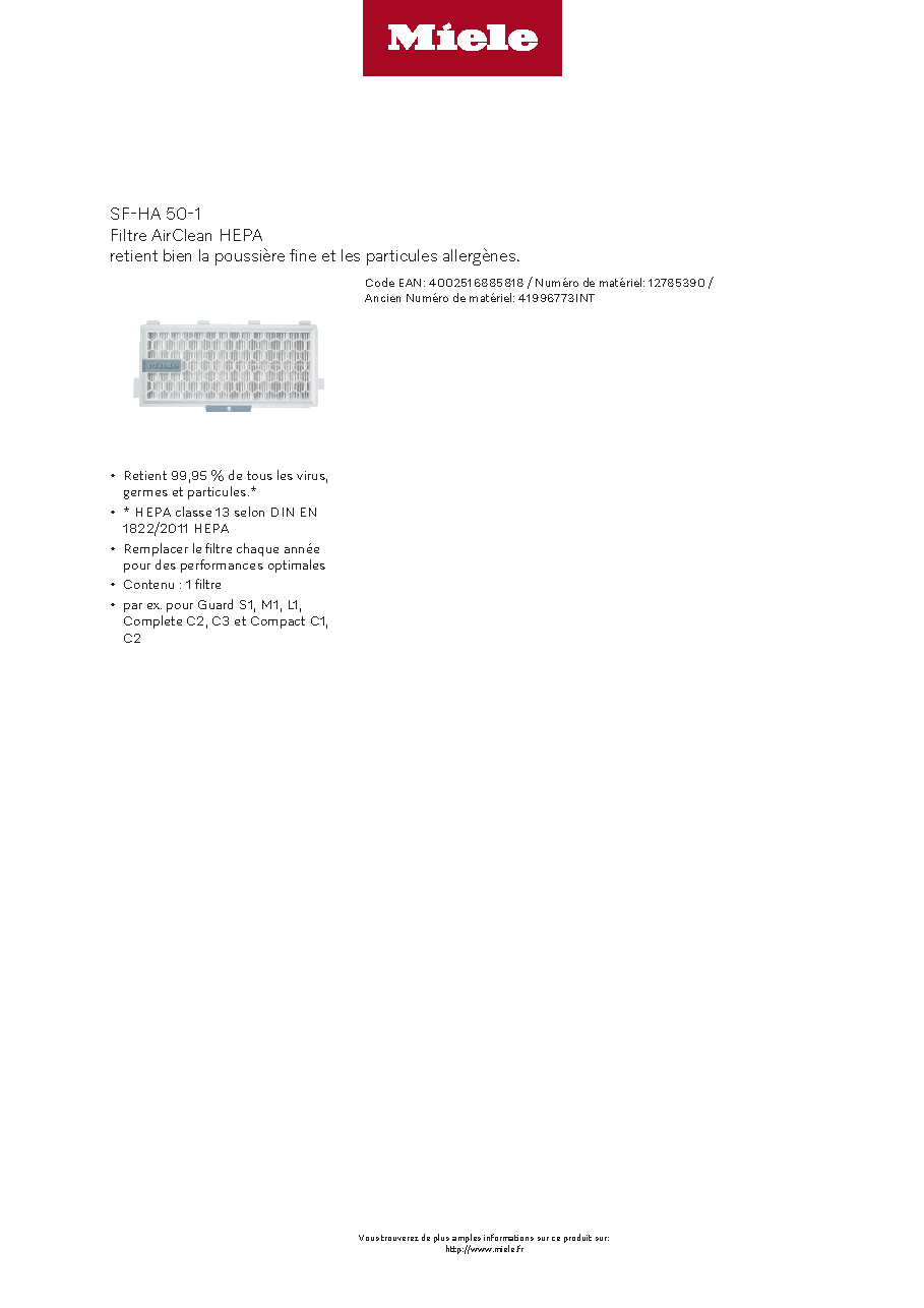 Fiche technique fournisseur