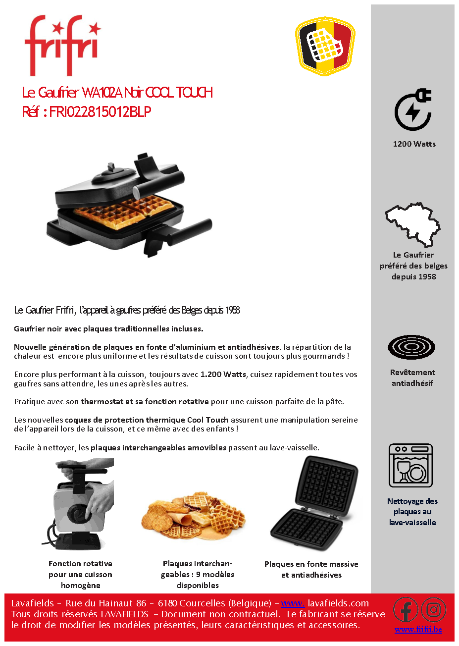 Fiche technique fournisseur