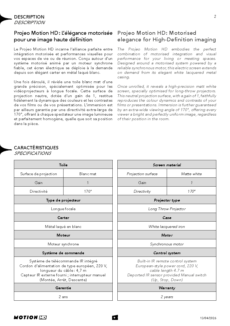Fiche technique fournisseur