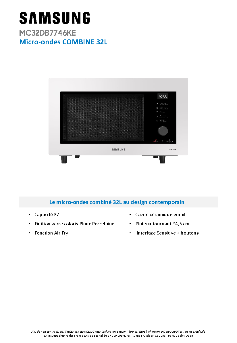 Fiche technique fournisseur