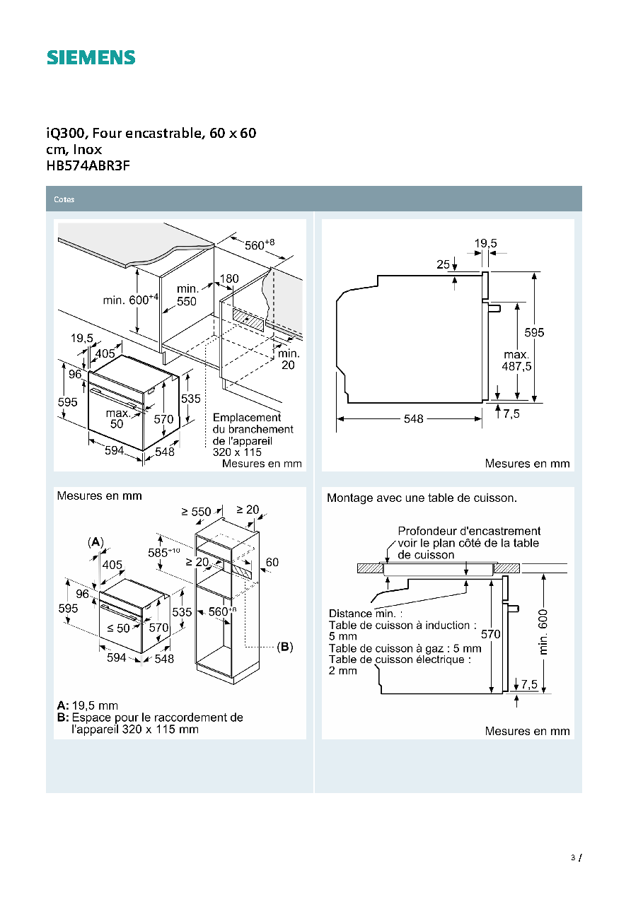 Fiche technique fournisseur