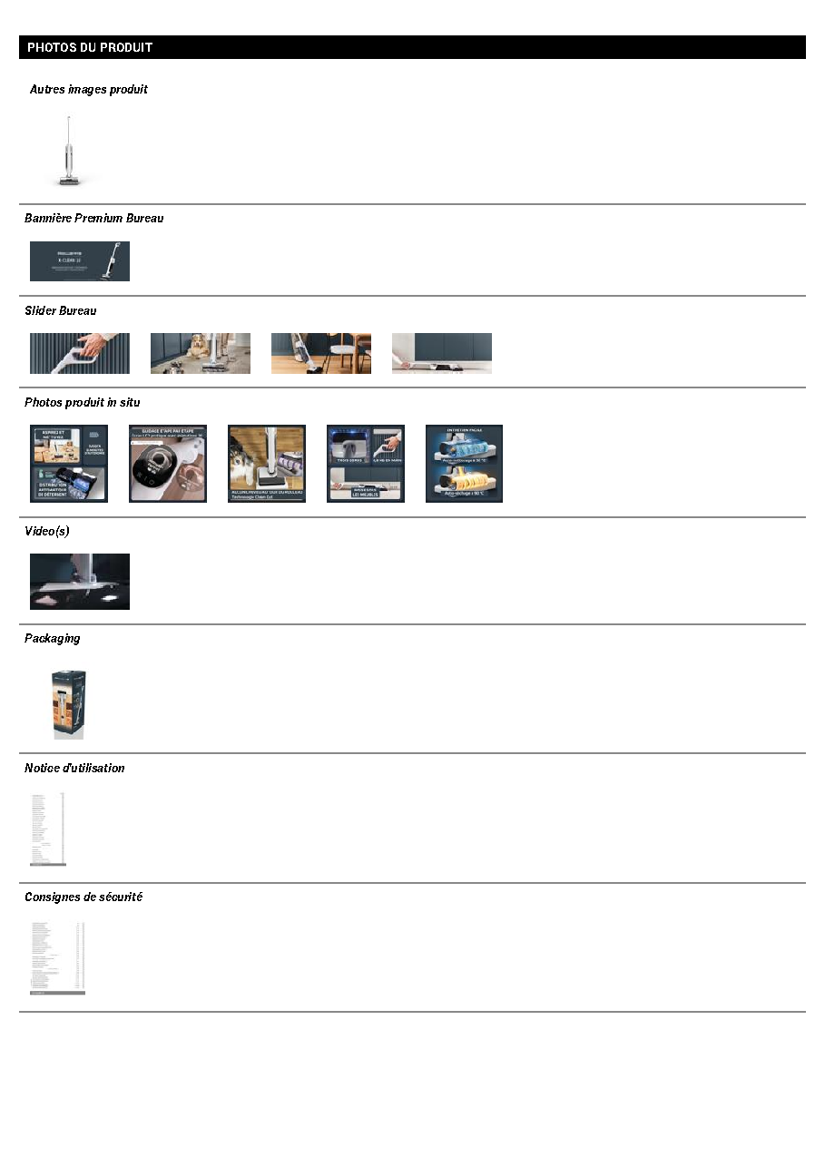 Fiche technique fournisseur