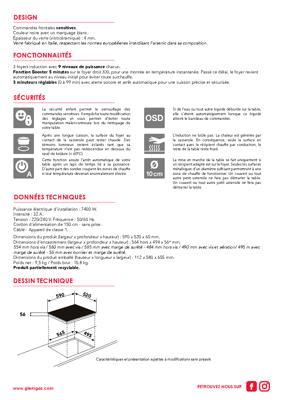 Fiche technique fournisseur