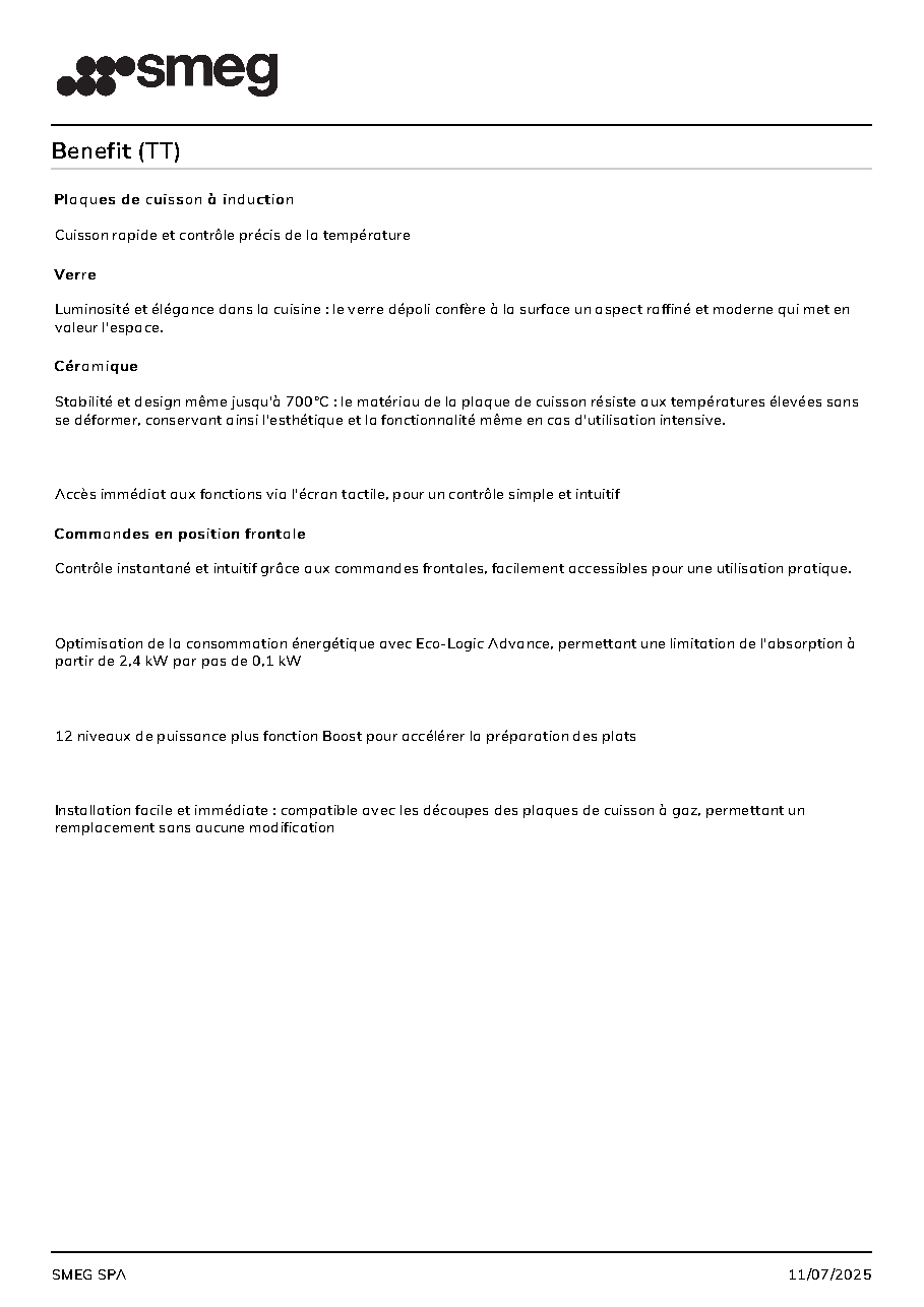 Fiche technique fournisseur