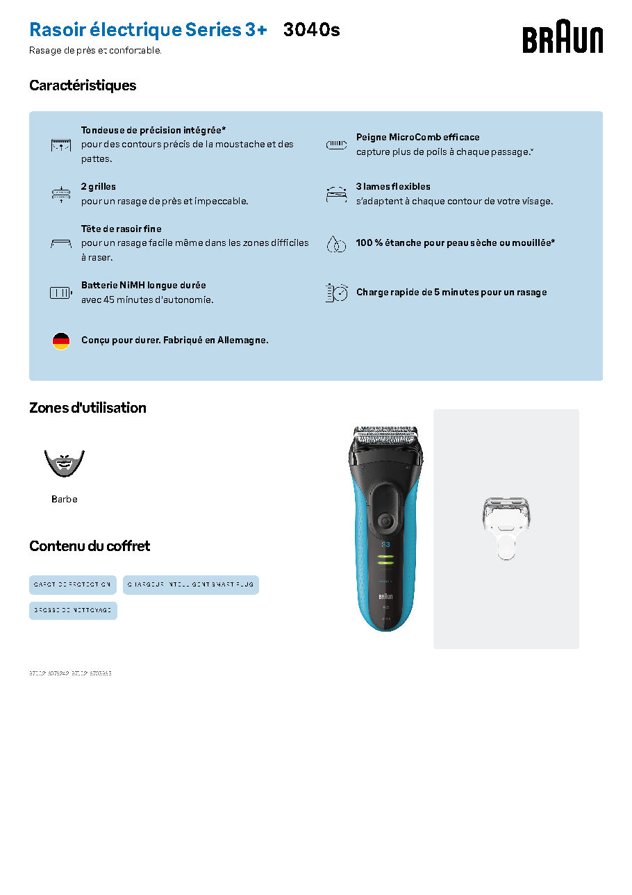 Fiche technique fournisseur
