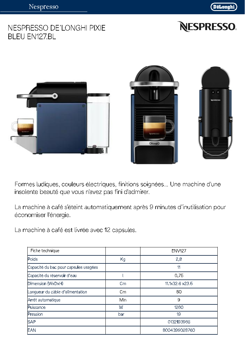 Fiche technique fournisseur