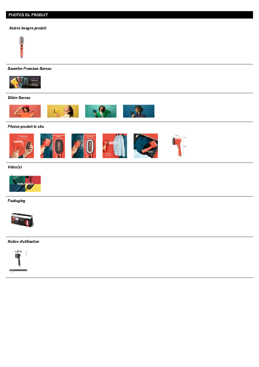 Fiche technique fournisseur