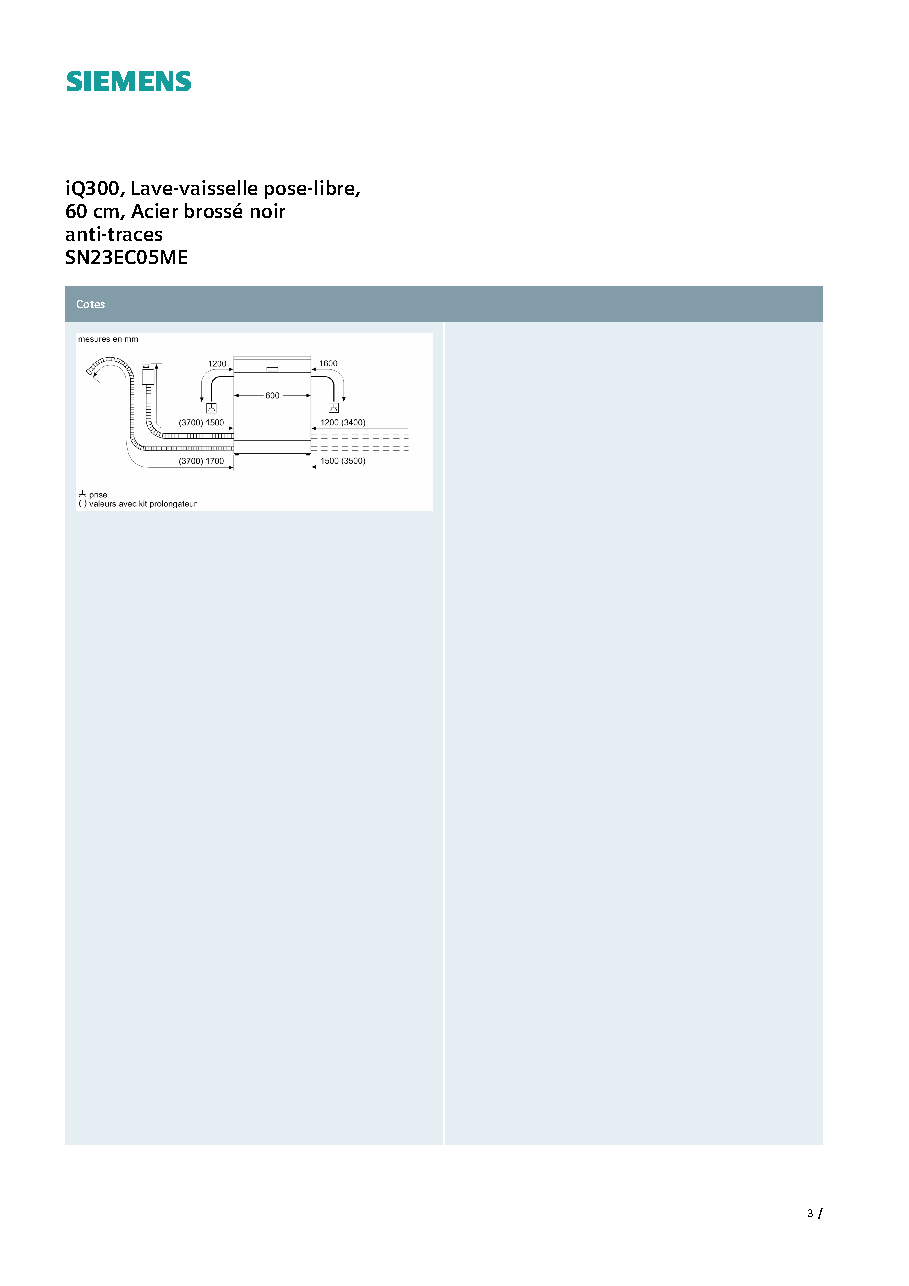 Fiche technique fournisseur
