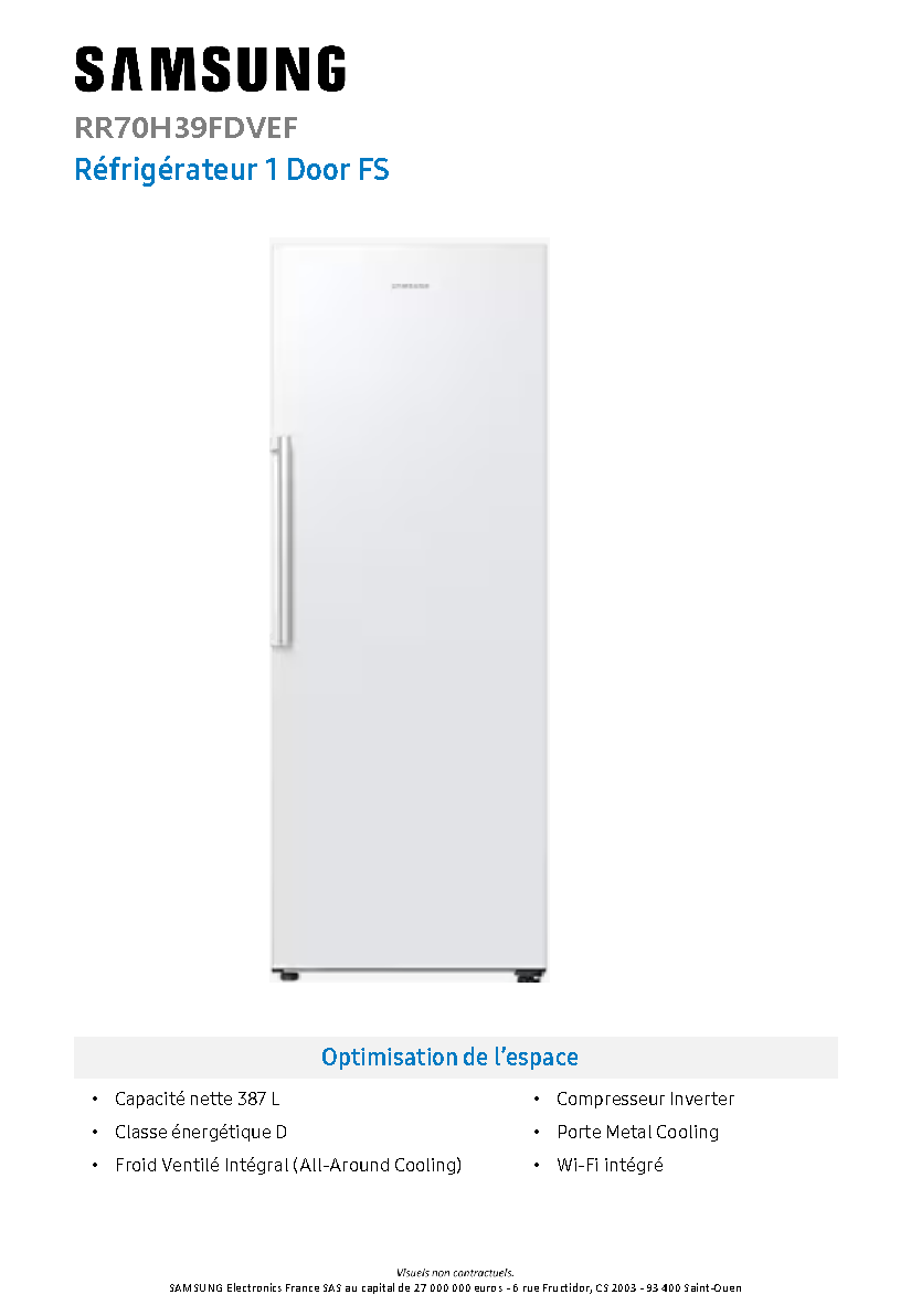 Fiche technique fournisseur