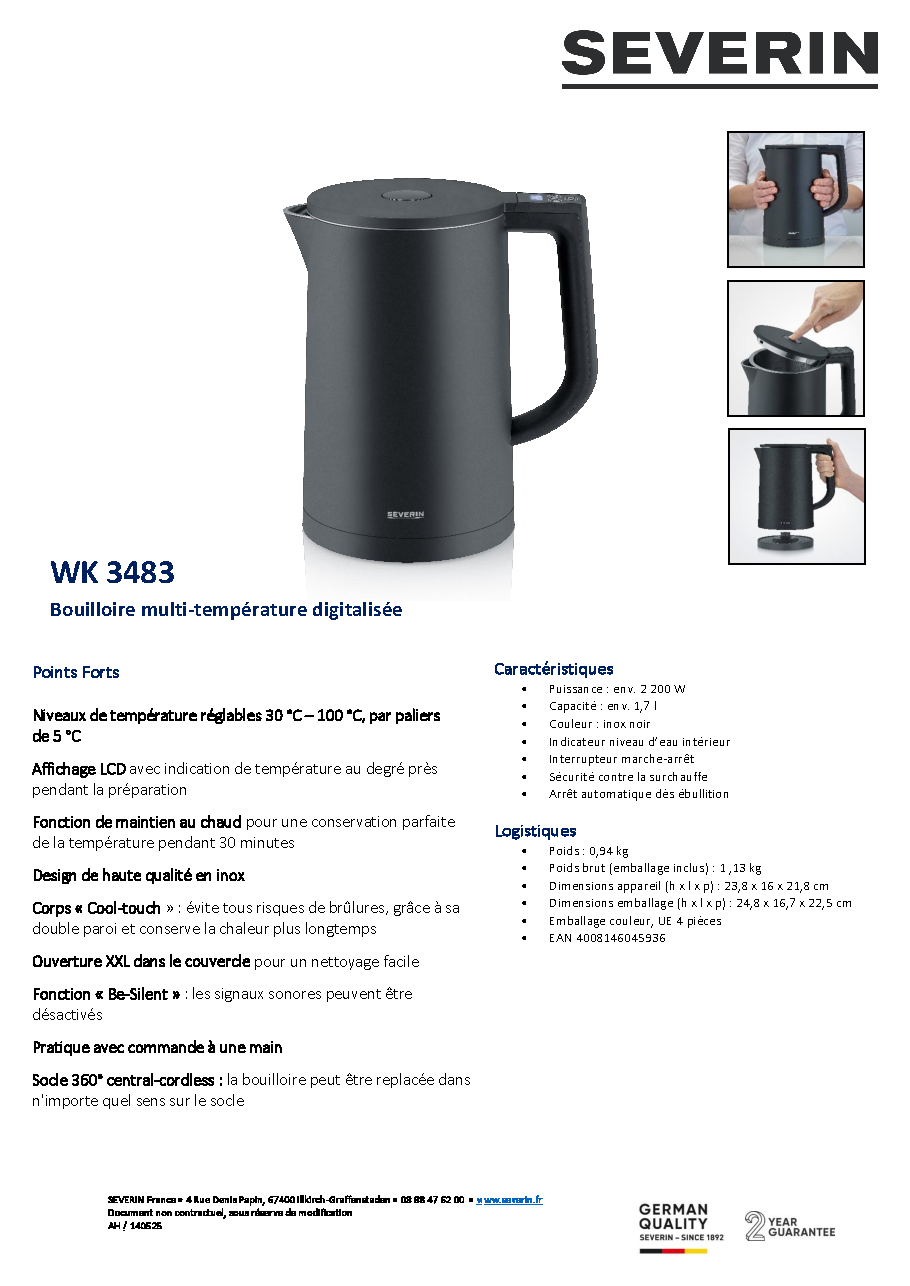 Fiche technique fournisseur