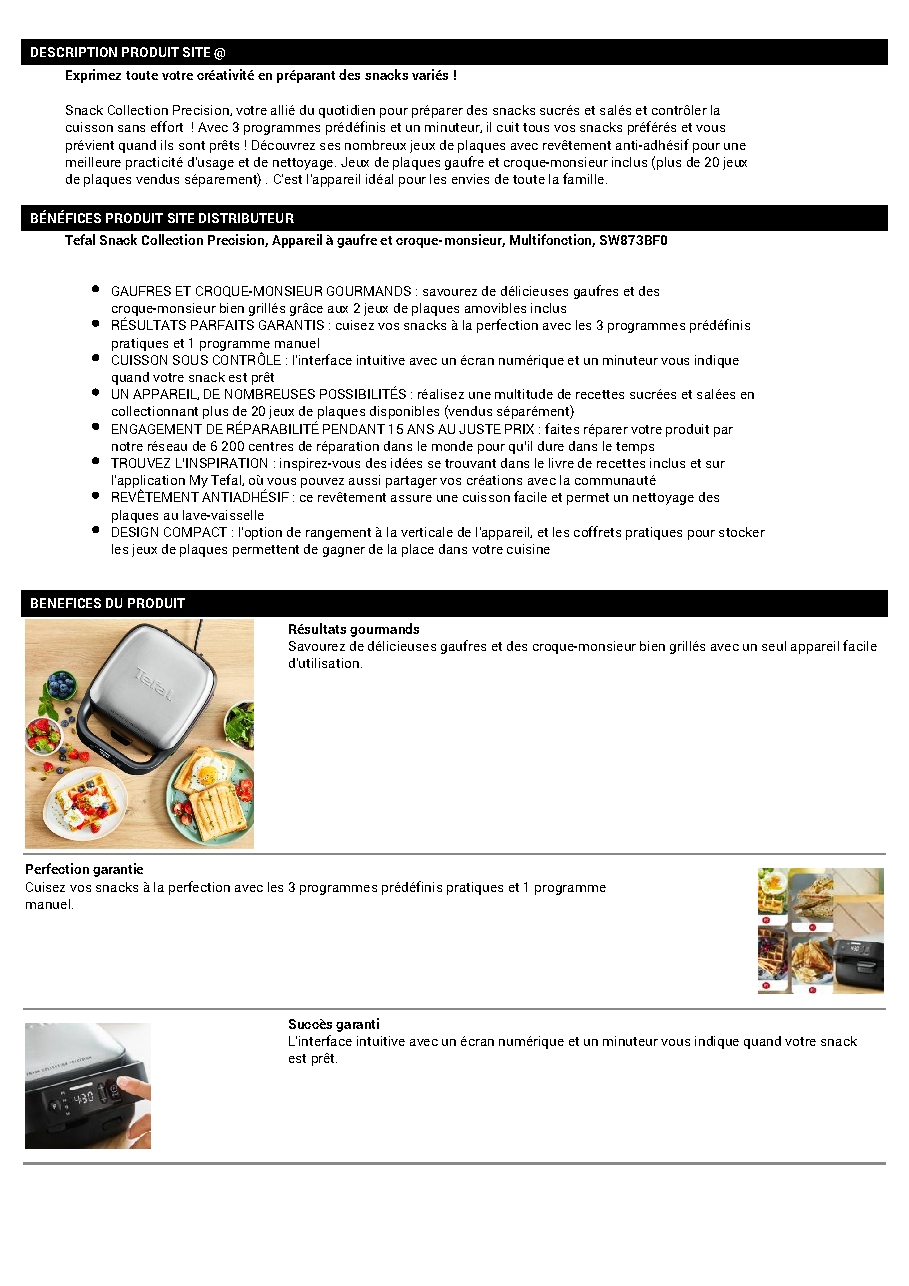 Fiche technique fournisseur