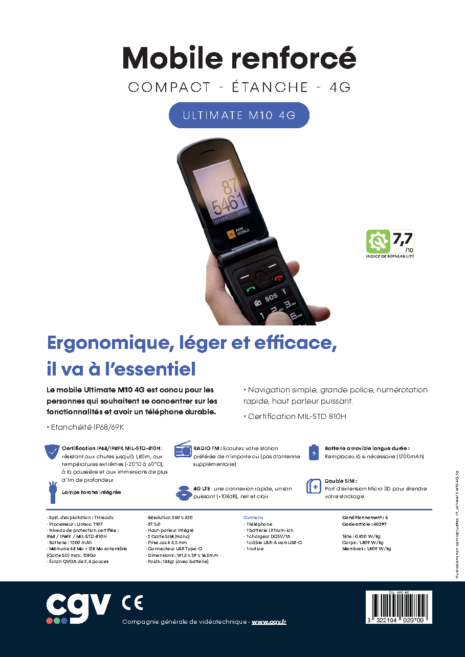 Fiche technique fournisseur