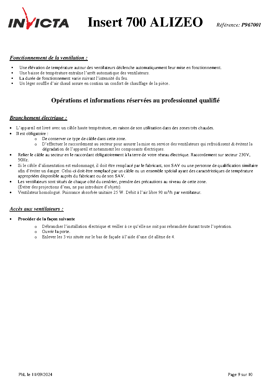 Fiche technique fournisseur