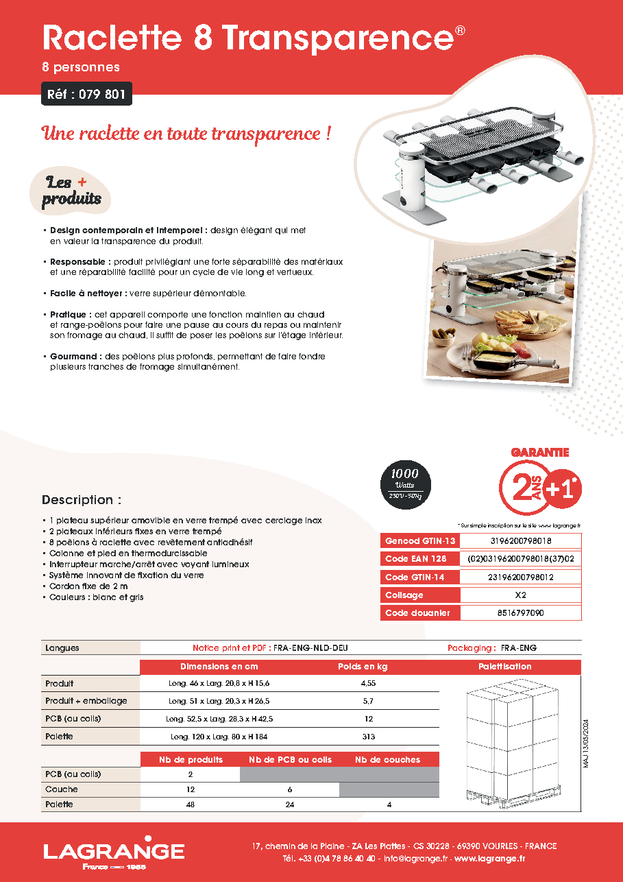 Fiche technique fournisseur