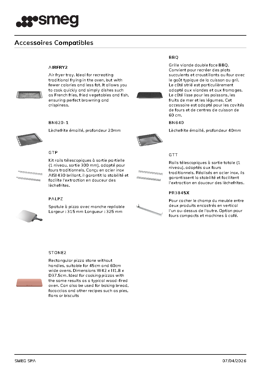 Fiche technique fournisseur