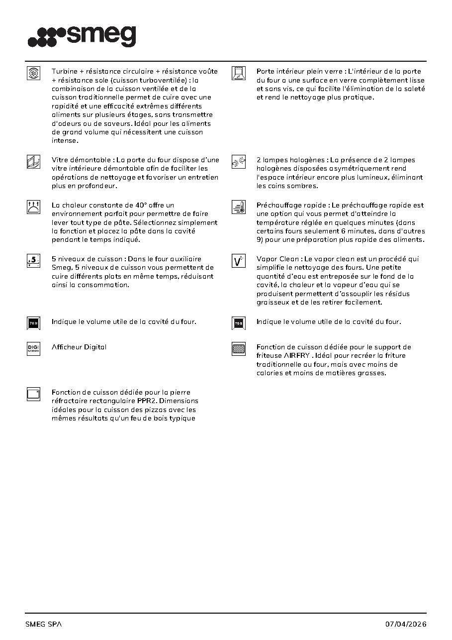 Fiche technique fournisseur