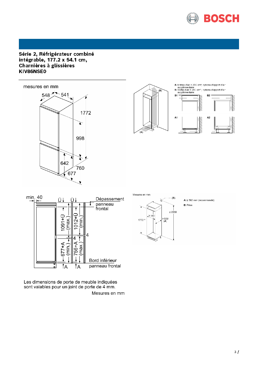 Fiche technique fournisseur