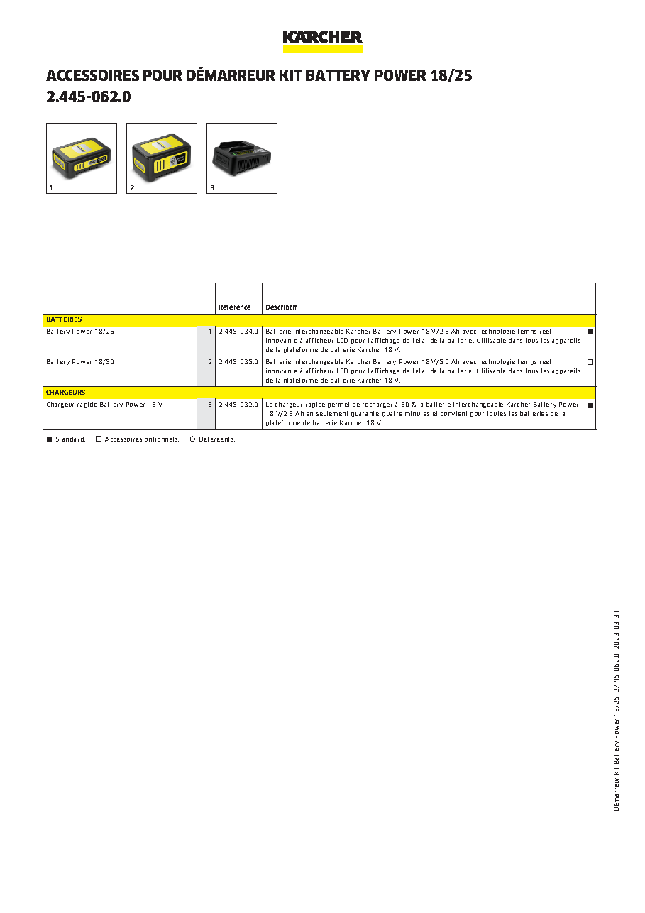 Fiche technique fournisseur