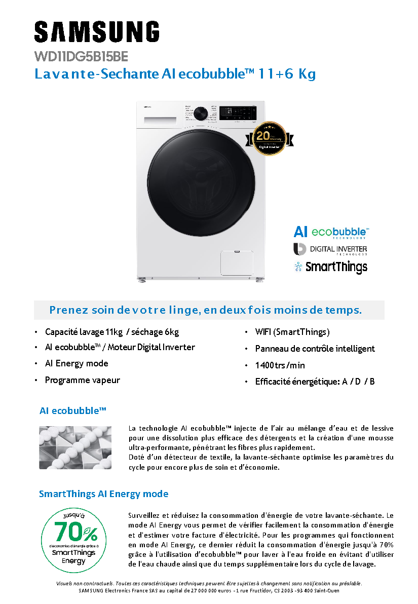 Fiche technique fournisseur