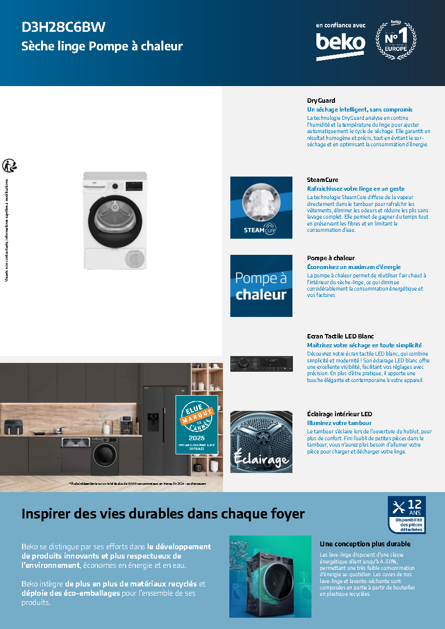 Fiche technique fournisseur