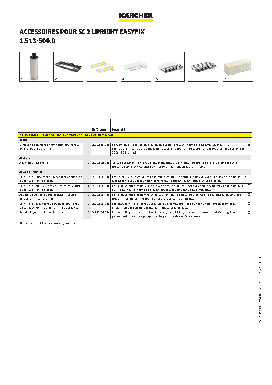 Fiche technique fournisseur